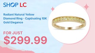 Luxoro 10K Gold Natural Yellow Diamond Ring (Size 6) 0.50 ctw