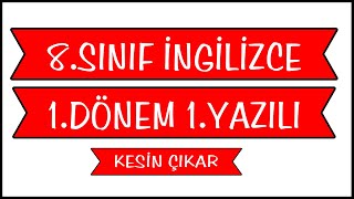 8.Sınıf İngilizce 1.Dönem 1.Yazılı Soruları 2023 | Açık Uçlu Sınava Hazırlık