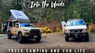 Overnight In The Woods With a Truck Camper. Ultimate Cooking Set Up