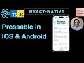Pressable in React-Native ?