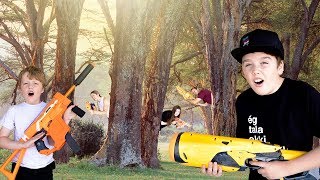 Sneak Attack Squad Family Nerf Hide and Seek In Real Life!