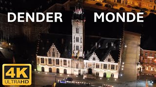 Dendermonde City | 4K Night Aerial