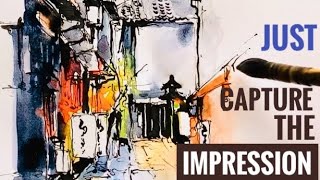 Urban sketching/Learning Videos for Beginners/Watercolor and Ink