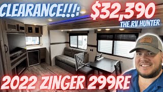 2022 Zinger 299RE | CLEARANCE $32,390 Rear Entertainment RV!