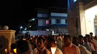 Rosary procession @ Lourdes in India -Mammood Lourdes Matha Church; Ave Maria