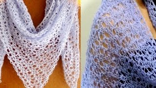 Cómo Tejer Chal de Encaje-Trailer-Knit Lace Shawl 2 Agujas (308)