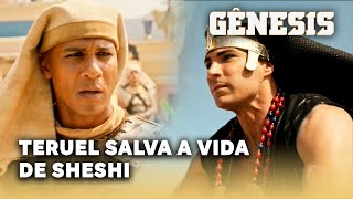 NOVELA GÊNESIS: Teruel salva a vida de Sheshi