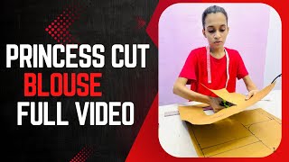 Princess Cut With Deep Neck Blouse Cutting & Stitching | Blouse Banana Sikhe| Princess Cut Blouse |