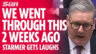 Keir Starmer gets laughs as he mocks Kemi Badenoch's questions for second week in a row