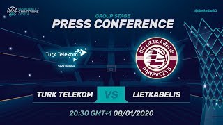 Türk Telekom v Lietkabelis - Press Conference - Basketball Champions League 2019-20