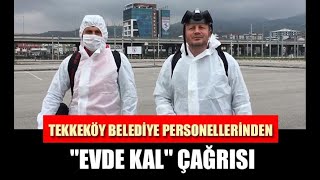 Tekkeköy belediye personellerinden \