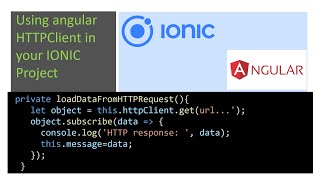 Using angular HTTPClient in your IONIC project
