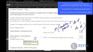 Get Excel to work for you by leveraging Conditional Statements