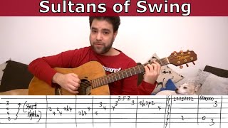 Fingerstyle Tutorial: Sultans of Swing - Guitar Lesson w/ TAB