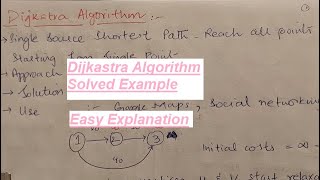 Dijkstra Algorithm || Simple Explanation || Part 1 || How to calculate the shortest optimum solution