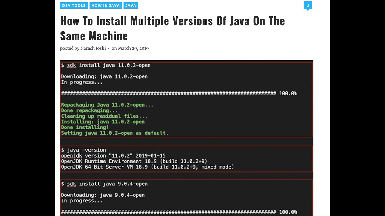 How To Install And Work On Multiple Versions Of Java JDK On The Same ...