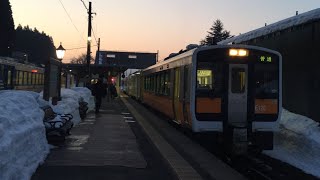 [乗車編]『キハE120系＋キハ110系』2018/3/3(JR磐越西線・津川駅→新潟駅)