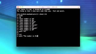 Ruby Tutorial 4 - I/O Methods