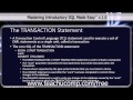 SQL Training - Structured Query Language Tutorial - The TRANSACTION Statement Lesson