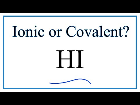 Is HI an ionic or covalent bond?