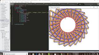 Python Turtle Graphics Rainbow Triangle Design 3
