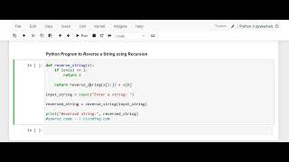 Day 68: Python Program to Reverse a String using Recursion