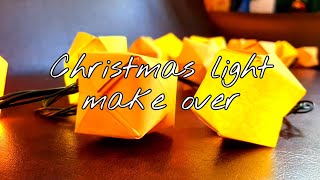 DIY Folded Paper Balloon Christmas Lights Make Over | Origami Balloon That can Blows Up