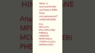 [HINDI] Difference between Microprocessor and Microcontroller || Microprocessor Vs microcontroller