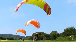 パラグライダー　グラハン　ショートフライト　風は、まだかな！　Paraglider ground handling