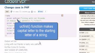 PHP Tutorial : change case