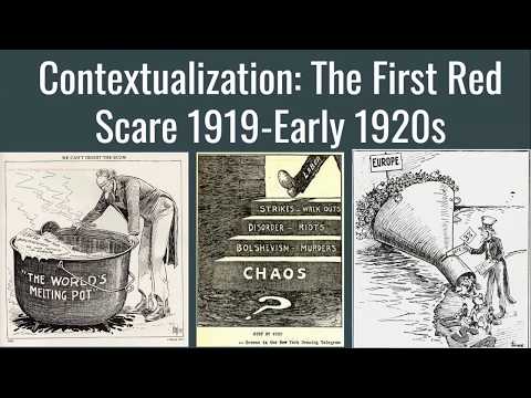 What were three causes of the 1st Red Scare?