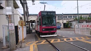 都電 荒川線 荒川車庫前電停 都電をたくさん見よう！ 荒川車庫に入る9000形も見れるよ！！