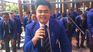 Patrician Brothers' College, Blacktown rugby league team sing \