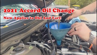 2021 Accord Oil Change