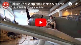 Fokker DXXI Warplane Finnish Air Force-tikkakosken ilmailumuseo