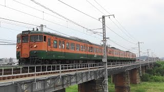 JR西日本　普通電車　115系 湘南色（岡オカD-27編成） 2016年6月27日【山陽本線・岡山～西川原間】