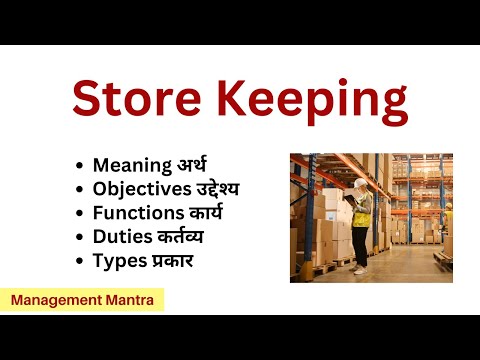 What is the importance of store keeping?