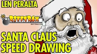 LEN PERALTA: Rifftrax/Santa Claus Digital Goodies Speed Drawing