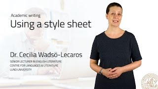 Using a style sheet