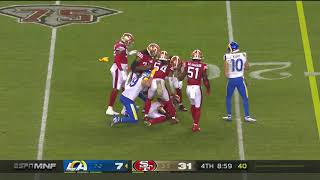 K’Wuan Williams butt interception vs Rams