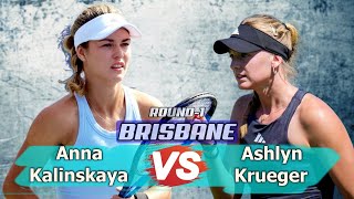 Anna Kalinskaya vs Ashlyn Krueger Rd. 1 Highlights WTA Brisbane Open 2025