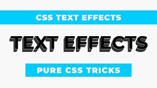 CSS Text Shadow Effects | CSS Text Effects