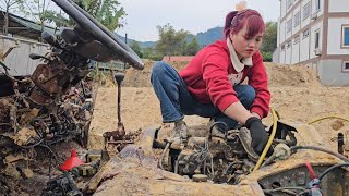 Full video: Girls repaired and restored old cars have been abandoned for a long time.