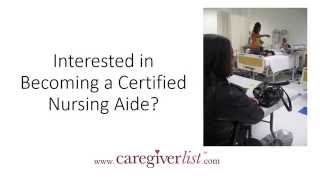 Become a Certified Nursing Aide