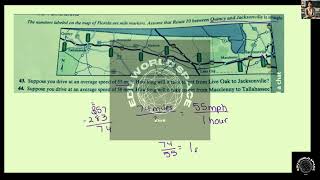 [Math] The numbers labeled on the map of Florida are mile markers Assume that Route 10 between