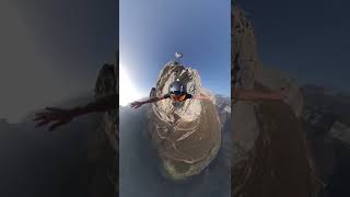 Person Basejump from a Mountain at 250M High