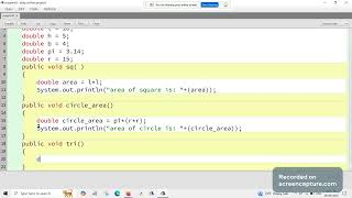 Java code using Global variables