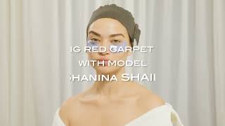 Getting red carpet ready with model Shanina Shaik