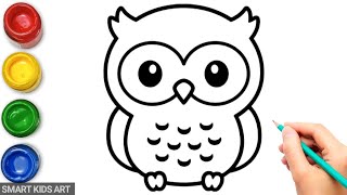 How To Draw An Owl | Owl Drawing | Smart Kids Art
