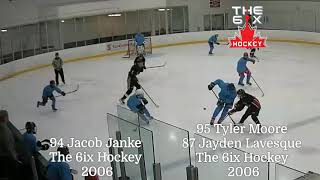 Jacob Janke, Tyler Moore and Jayden Lavesque 2006 AAA The 6ix Hockey Player Profiles Prospects